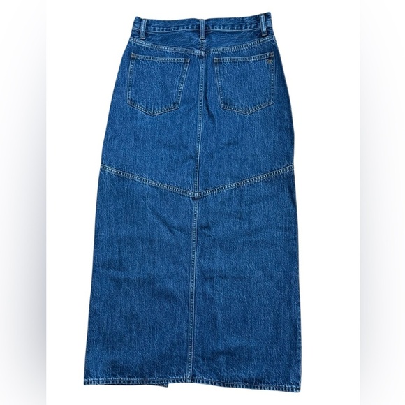 Madewell Sz 27 skirt mid rise Denim Maxi blue jean Classic Minimalist Capsule - Picture 6 of 8